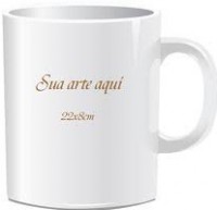 Caneca de porcelana branca